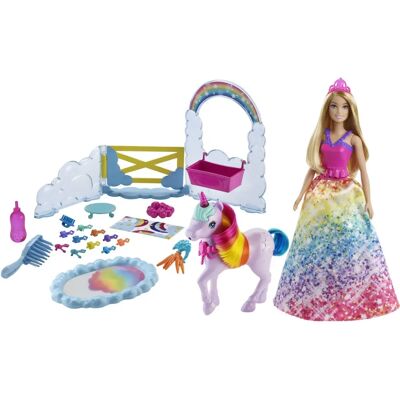 Barbie GTG01 - Poupée Barbie - Ensemble Licorne - Publicité Barbie GTG01 - Poupée Barbie - Ensemble Licorne - Publicité