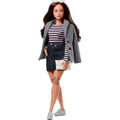 Poupée Barbie Signature Brune Curvy & Ensemble Vêtements - Poupée Mode - Publicité Poupée Barbie Signature Brune Curvy & Ensemble Vêtements - Poupée Mode - Publicité