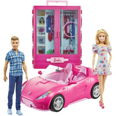 Barbie GVK05 Pop - Inclusief 2 Figuren & Autokast Barbie GVK05 Pop - Inclusief 2 Figuren & Autokast