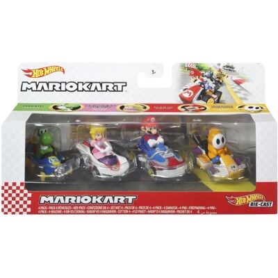 Hot Wheels - GWB38 - Mario Kart - Pack de 4 - Die-Cast Car Hot Wheels - GWB38 - Mario Kart - Pack de 4 - Die-Cast Car