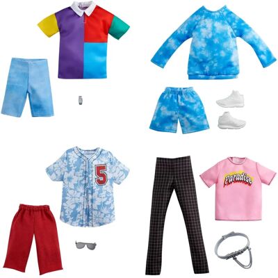 Set di vestiti di moda Ken di Mattel - Abiti per la maggior parte delle bambole Ken Set di vestiti di moda Ken di Mattel - Abiti per la maggior parte delle bambole Ken