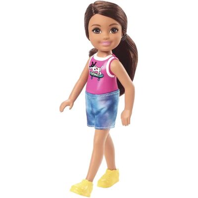 Boneca Barbie Chelsea da Mattel - Morena, 15 cm, Unissex Boneca Barbie Chelsea da Mattel - Morena, 15 cm, Unissex