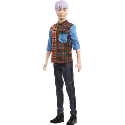 Boneca Barbie GYB05 da Mattel - Ken Fashionistas com Camisa de Jeans Boneca Barbie GYB05 da Mattel - Ken Fashionistas com Camisa de Jeans