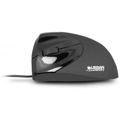 Urban Factory Ergo Maus - Linkshändig - 2400 DPI - USB - Optisch - Schwarz Urban Factory Ergo Maus - Linkshändig - 2400 DPI - USB - Optisch - Schwarz