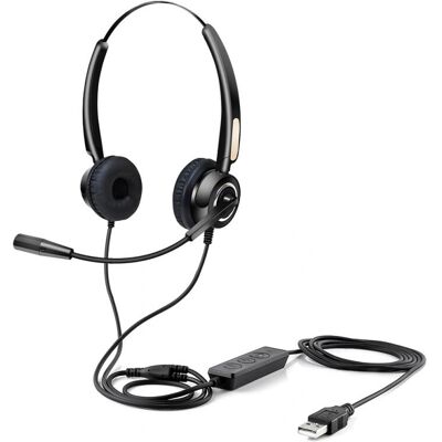 Urban Factory USB Headset with Remote Control - Wired Head-band USB Type-A Black Urban Factory USB Headset with Remote Control - Wired Head-band USB Type-A Black