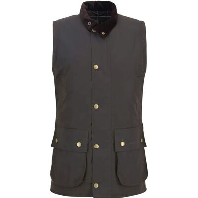 Barbour Model Mwx0723 Grøn Vokset Bomuldsvest - Vest Barbour Model Mwx0723 Grøn Vokset Bomuldsvest - Vest
