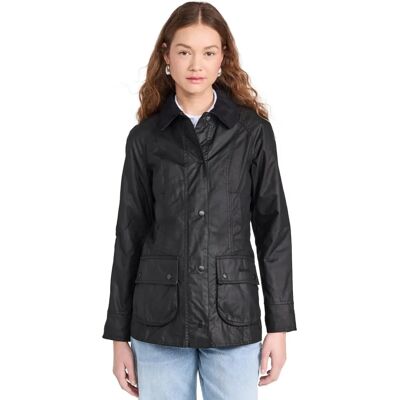 Barbour Beadnell Damen Wachsjacket - Schwarz - UK14 EU40 US10 Barbour Beadnell Damen Wachsjacket - Schwarz - UK14 EU40 US10
