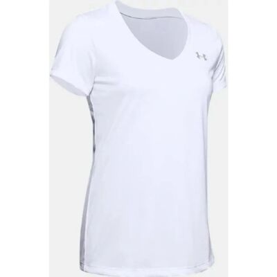 Naisten Under Armour UA Tech V-Neck T-paita Valkoinen - Urheilu Naisten Under Armour UA Tech V-Neck T-paita Valkoinen - Urheilu