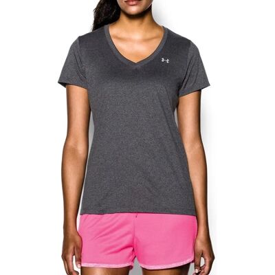 Under Armour V-Hals Tech T-Shirt Vrouw - T-Shirt Under Armour V-Hals Tech T-Shirt Vrouw - T-Shirt