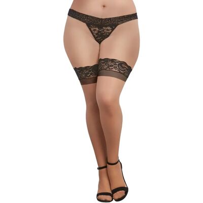 Dreamgirl Taille Plus Lingerie Noire Transparente - Lingerie Dreamgirl Taille Plus Lingerie Noire Transparente - Lingerie