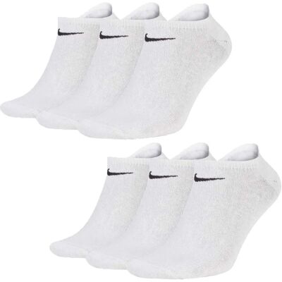Nike 6-Pack Everyday Lichte Sneakersokken (SX7679) - wit Nike 6-Pack Everyday Lichte Sneakersokken (SX7679) - wit