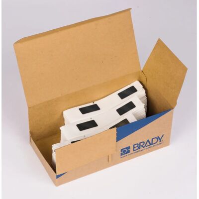 Brady - M6-07-7593-BK - Schwarz - 18x35 mm - Drucker-Etikett Brady - M6-07-7593-BK - Schwarz - 18x35 mm - Drucker-Etikett