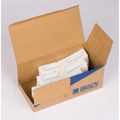 Brady - M6-08-7593-WT - Blanc - 1.9 cm x 4.8 cm - label - Publicité Brady - M6-08-7593-WT - Blanc - 1.9 cm x 4.8 cm - label - Publicité