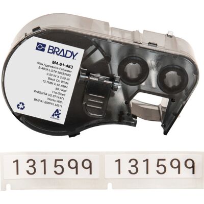 Brady M4-61-483 Druckeretikett - Selbstklebend, Haltbar, Schwarz/Weiß Brady M4-61-483 Druckeretikett - Selbstklebend, Haltbar, Schwarz/Weiß