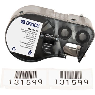 Brady M4-60-483 Druckeretikett - Polyester, selbstklebend, 25,40 x 50,80 mm Brady M4-60-483 Druckeretikett - Polyester, selbstklebend, 25,40 x 50,80 mm