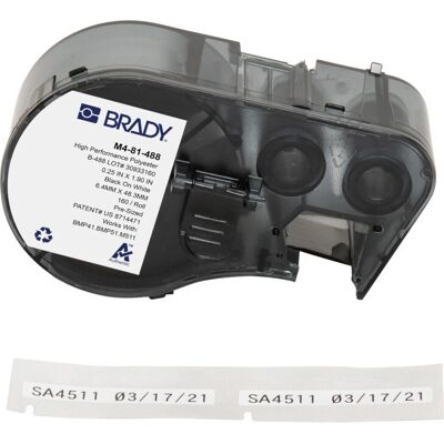 Brady M4-81-488 Druckeretikett - Selbstklebend, Polyester, Permanent Brady M4-81-488 Druckeretikett - Selbstklebend, Polyester, Permanent
