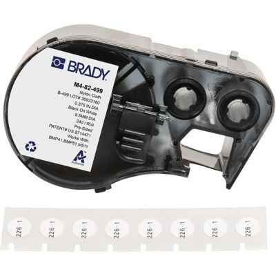 Brady M4-82-499 Etiqueta de Impressora - Auto-adesiva, Nylon, 9.53mm, 240 etiquetas Brady M4-82-499 Etiqueta de Impressora - Auto-adesiva, Nylon, 9.53mm, 240 etiquetas