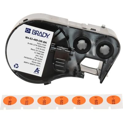 Brady M4-83-499-OR-BK Druckeretikett Schwarz auf Orange Selbstklebend - Druckeretikett Brady M4-83-499-OR-BK Druckeretikett Schwarz auf Orange Selbstklebend - Druckeretikett