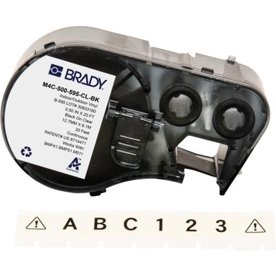 Brady M4C-500-595-CL-BK Etiqueta de Impressora - Auto-adesiva, Vinil Translúcido Brady M4C-500-595-CL-BK Etiqueta de Impressora - Auto-adesiva, Vinil Translúcido