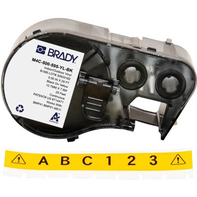 Brady - M410/BMP41/M510/BMP51/BMP53/M511 - Schwarz/Gelb Brady - M410/BMP41/M510/BMP51/BMP53/M511 - Schwarz/Gelb