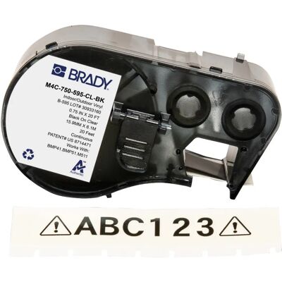 Brady M4C-750-595-CL-BK Translucent Selbstklebendes Druckeretikett - Printer Label Brady M4C-750-595-CL-BK Translucent Selbstklebendes Druckeretikett - Printer Label