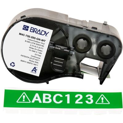Brady M4C-750-595-GN-WT Selbstklebendes Druckermarkierungsetikett Brady M4C-750-595-GN-WT Selbstklebendes Druckermarkierungsetikett