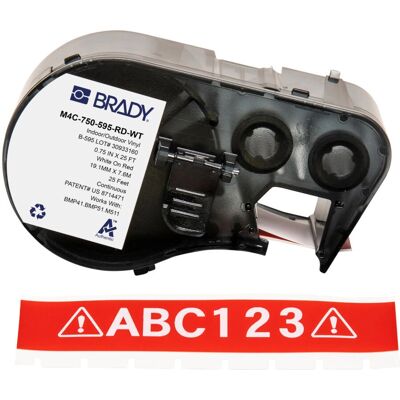 Brady - M4C-750-595-RD-WT - Rot/Weiß - Etiketten-Druckband Brady - M4C-750-595-RD-WT - Rot/Weiß - Etiketten-Druckband