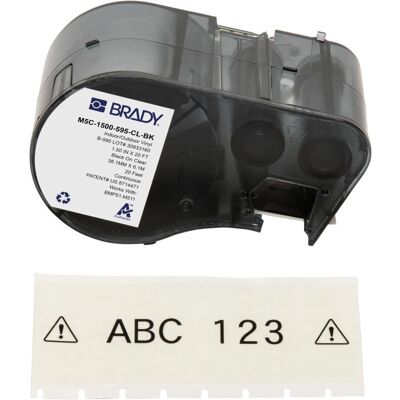 Brady M5C-1500-595-CL-BK Vinyl Selbstklebendes Etikett - Druckertyp Brady M5C-1500-595-CL-BK Vinyl Selbstklebendes Etikett - Druckertyp