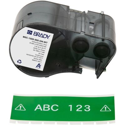 Brady M5C-1500-595-GN-WT - Grüne & Weiße Selbstklebende Etikett - Etikettendrucker Brady M5C-1500-595-GN-WT - Grüne & Weiße Selbstklebende Etikett - Etikettendrucker