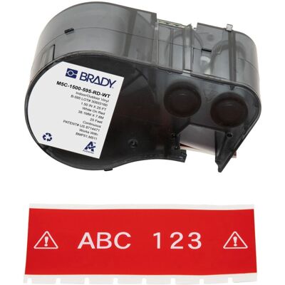 Brady M5C-1500-595-RD-WT Vinyl Drucker Etikett - Drucker Etikett Brady M5C-1500-595-RD-WT Vinyl Drucker Etikett - Drucker Etikett