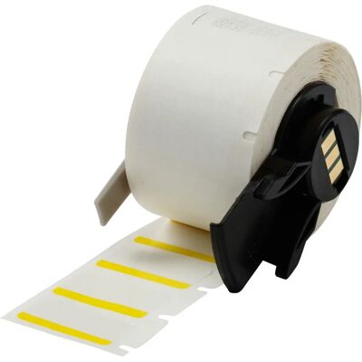 Brady - M6-17-494-YL - Blanc/Jaune - 25.40x12.70mm - Label - Publicité Brady - M6-17-494-YL - Blanc/Jaune - 25.40x12.70mm - Label - Publicité