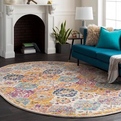 Surya Oval Vintage Mehrfarbiger Teppich - Teppich Surya Oval Vintage Mehrfarbiger Teppich - Teppich