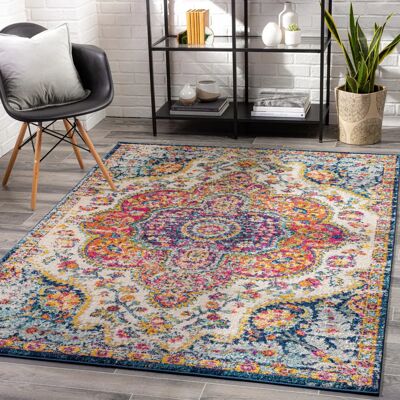 Tapis Vintage Surya Multicolore - 160x230cm - Intérieur - Publicité Tapis Vintage Surya Multicolore - 160x230cm - Intérieur - Publicité
