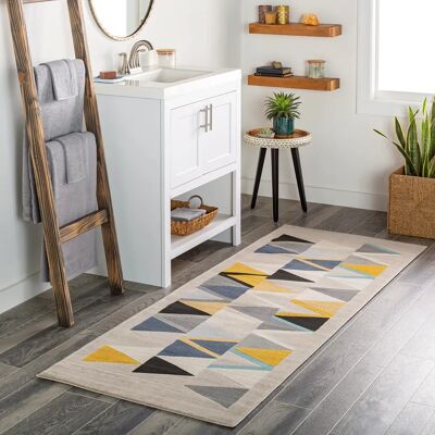 Surya MILANO Geometric Rug - Multi, 80x220cm Surya MILANO Geometric Rug - Multi, 80x220cm