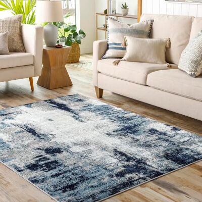 Surya Helsinki Blau Moderner Abstrakter Teppich - Teppich Surya Helsinki Blau Moderner Abstrakter Teppich - Teppich