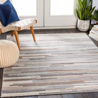 LIVABLISS MAASTRICHT Tapis Marron - Design Scandinave Moderne - Publicité LIVABLISS MAASTRICHT Tapis Marron - Design Scandinave Moderne - Publicité