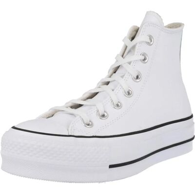 Converse Weiße Chuck Taylor All Star Lift Leder Hoch Schnürer - Turnschuhe Converse Weiße Chuck Taylor All Star Lift Leder Hoch Schnürer - Turnschuhe