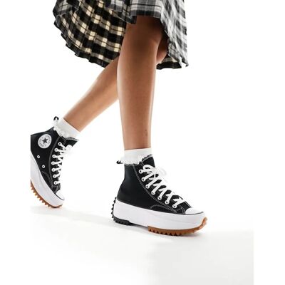 Converse Black Run Star Hike High Top Sneakers - Schwarz/Weiß - Größe: US 6.5 - weiblich Converse Black Run Star Hike High Top Sneakers - Schwarz/Weiß - Größe: US 6.5 - weiblich