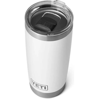YETI Rambler 20oz Bekertje - Wit - Duurzaam roestvrij staal YETI Rambler 20oz Bekertje - Wit - Duurzaam roestvrij staal
