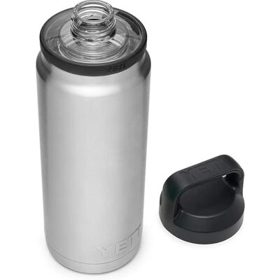 YETI Rambler Garrafa de Aço Inoxidável 26 Oz - Cinza Prateado YETI Rambler Garrafa de Aço Inoxidável 26 Oz - Cinza Prateado