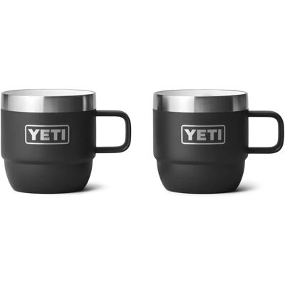 Yeti Black 6oz Mug - Durable Stackable Coffee Cup Yeti Black 6oz Mug - Durable Stackable Coffee Cup