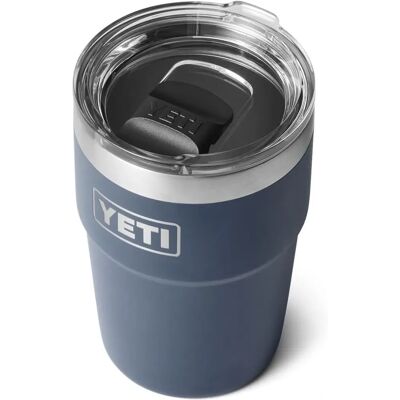 Caneca térmica empilhável YETI Navy 16 oz Caneca térmica empilhável YETI Navy 16 oz