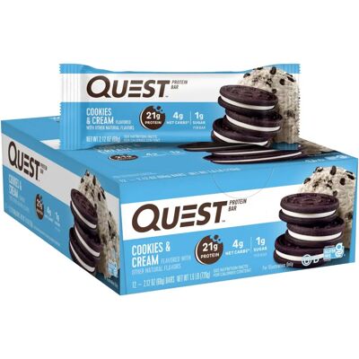 Quest Nutrition Protein Bar Cookies & Cream - Protein Bar Quest Nutrition Protein Bar Cookies & Cream - Protein Bar