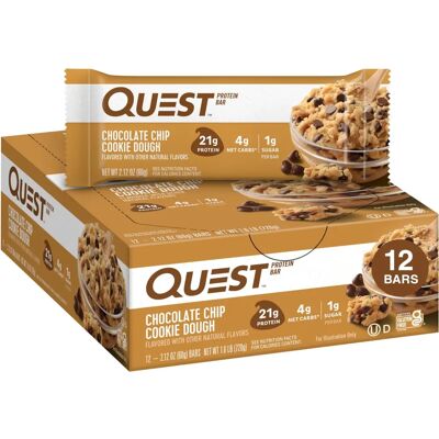 Quest Nutrition Quest Bar 12 x 60g - Schokoladenkekse Teig Quest Nutrition Quest Bar 12 x 60g - Schokoladenkekse Teig
