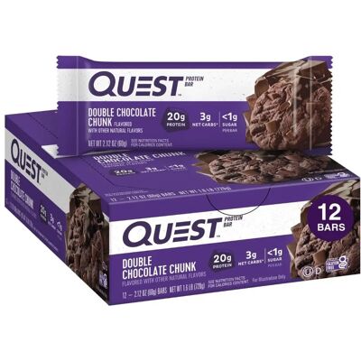 Quest Nutrition Quest Bar 12x60g - Double Chocolate Chunk Quest Nutrition Quest Bar 12x60g - Double Chocolate Chunk