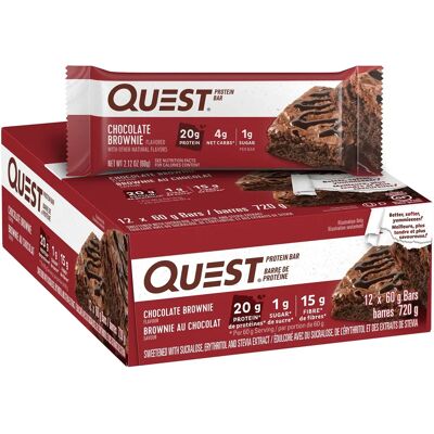 Quest Nutrition Protein Bar - Chocolate Brownie - 12 Bars Quest Nutrition Protein Bar - Chocolate Brownie - 12 Bars