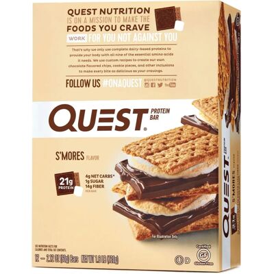 Quest Nutrition S'mores Protein-Riegel - 12 Stück Quest Nutrition S'mores Protein-Riegel - 12 Stück