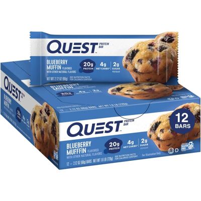 Quest Nutrition Blueberry Muffin Protein Bar - Protein Bar Quest Nutrition Blueberry Muffin Protein Bar - Protein Bar