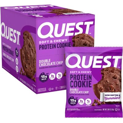 Quest Protein Cookie - Doppel-Schokolade - 12x50g - Protein Cookies Quest Protein Cookie - Doppel-Schokolade - 12x50g - Protein Cookies