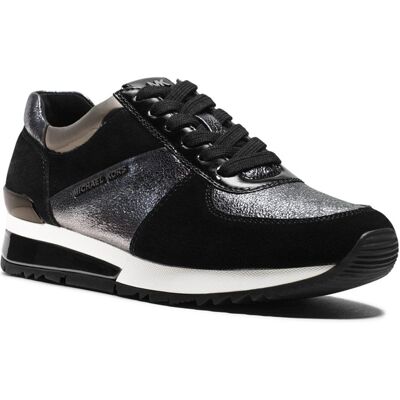 Michael Kors Allie Trainer - Leather Sneakers - Black - Female Michael Kors Allie Trainer - Leather Sneakers - Black - Female